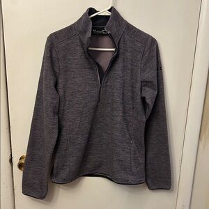Under Armour Purple/Gray Quarter-Zip Pullover Size Medium Large